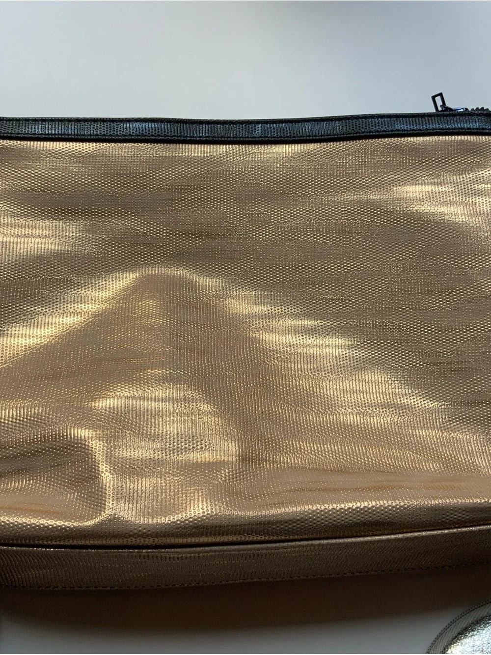 Set of 3 Bags: Lancome Toiletry Cosmetic Pouch Bags ~ Golden, Silver and Black